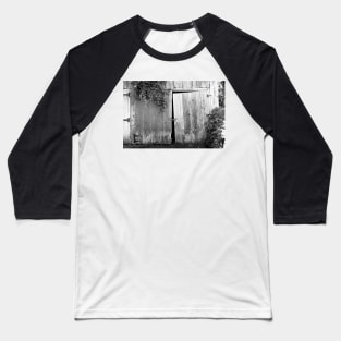 Weathered Barn Doors BnW Baseball T-Shirt